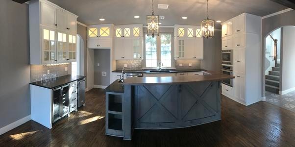 Finished custom kitchen built by Timber Carver Homes